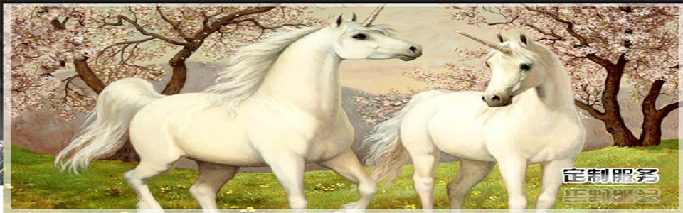 独角兽背景墙形象图